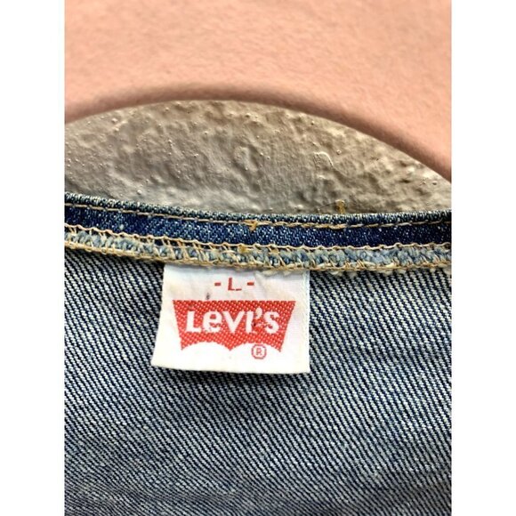 Levi's 70s Vintage Orange Tab Single Thread Stitching USA Made Vest Large - Picture 6 of 10